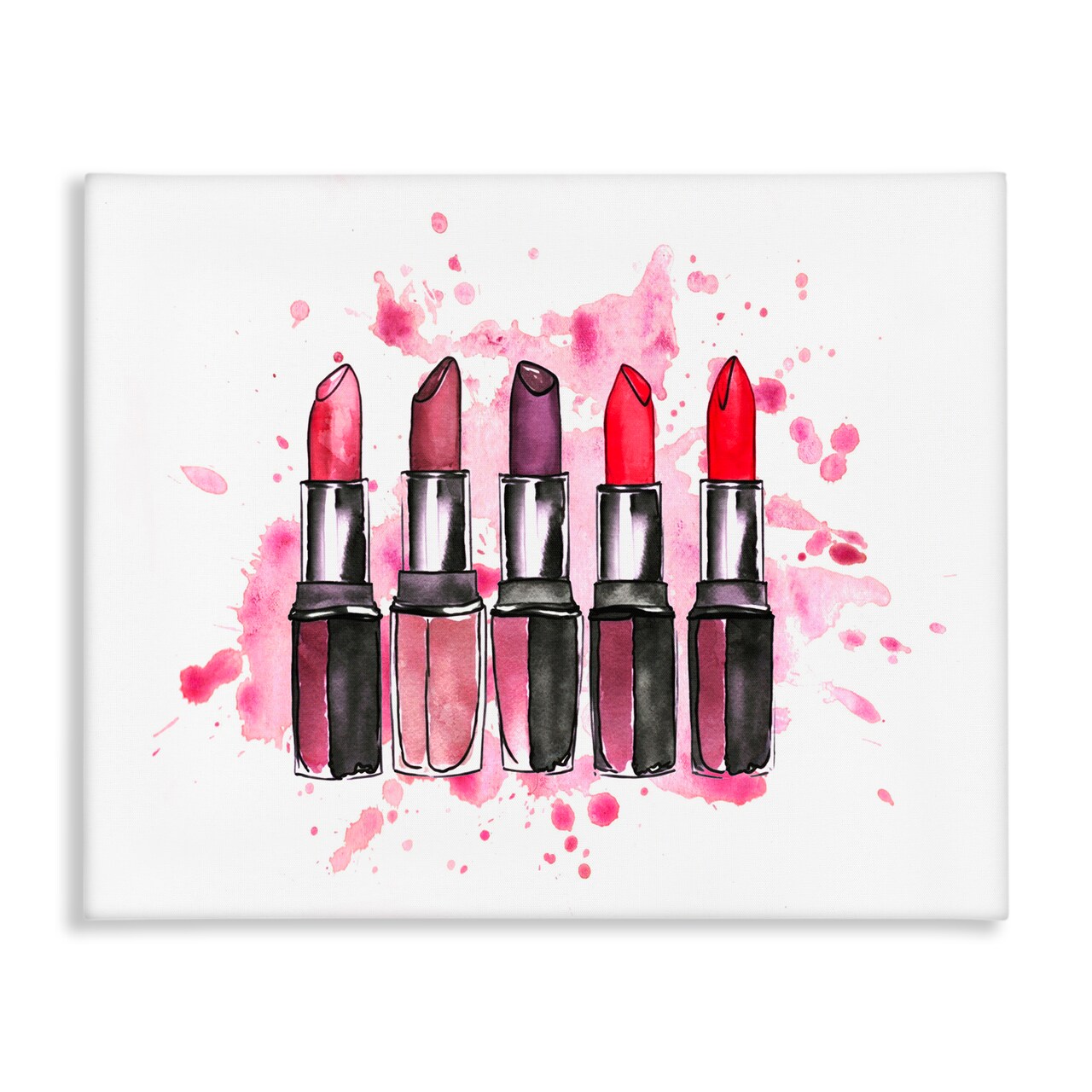 Stupell Industries Modern Splatter Lipstick Canvas Wall Art Design by Svetlana Aleynikova